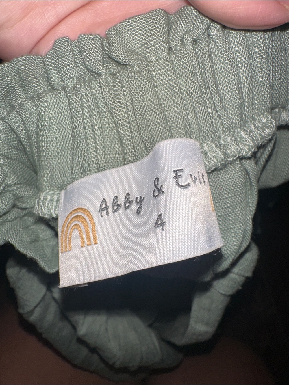 Abby & Evie Girls Dress Bundle Size 4 Mustard & Sage Green - Picture 7 of 8